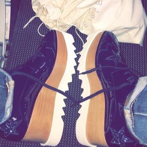 AUTHENTIC PREOWNED STELLA MCCARTNEY ELYSE STAR PLATFORM OXFORD Sz 38